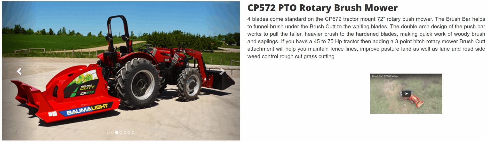 Baumalight CP572 PTO Rotary Brush Mower