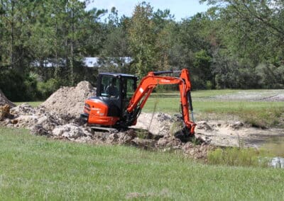 Retention Pond Maintenance with Excavator