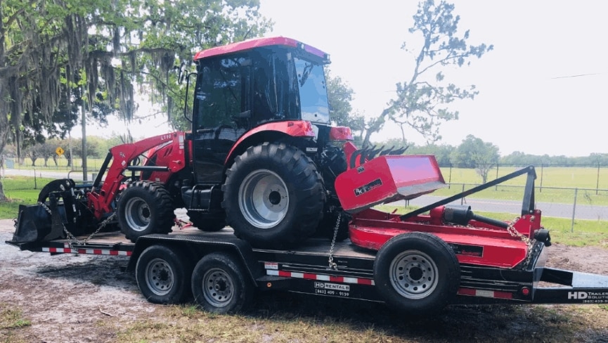 Overloaded Equipment Trailer